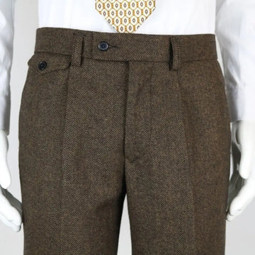 Aidase Men Autumn Winter Men New Long Wool Tweed Trousers Male Office Straight Pants Male Retro Business Casual Suit Pants aidase-shop